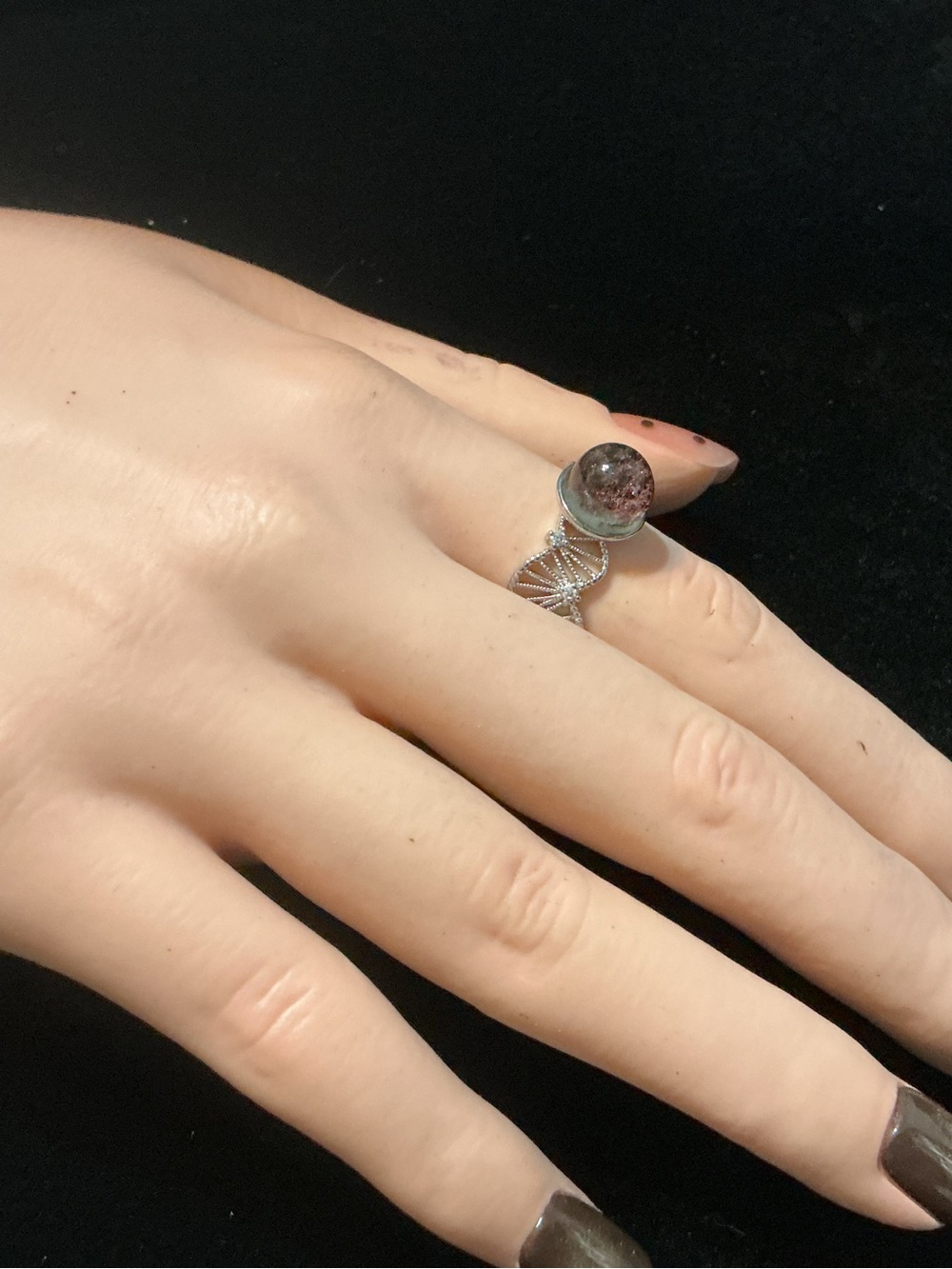 Adjust. Garden Quartz ring